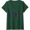 imageWomens Wicked For Good Ozian Pattern Logo VNeck TShirtDark Green