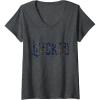imageWomens Wicked For Good Ozian Pattern Logo VNeck TShirtDark Heather Grey