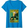 imageWomens Wicked For Good Wizard Sees Everything VNeck TShirtSapphire Blue