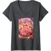 imageWomens Wicked Glinda Bubble Poster VNeck TShirtDark Heather Grey