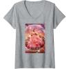 imageWomens Wicked Glinda Bubble Poster VNeck TShirtHeather Grey
