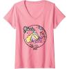 imageWomens Wicked Glinda Daydreaming Playful Cartoon Style VNeck TShirtPink