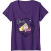 imageWomens Wicked Glinda Daydreaming Playful Cartoon Style VNeck TShirtPurple