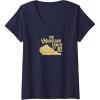imageWomens Wicked The Marvellous Land Of Oz Yellow Brick Road FampampB VNeck TShirtNavy Blue