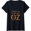 imageWomens Wicked The Wizard Theres No Place Like Oz FampampB VNeck TShirtBlack