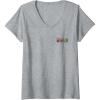 imageWomens Wicked for Good Glinda Bubble Poster Front ampamp Back VNeck TShirtHeather Grey