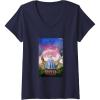 imageWomens Wicked for Good Glinda Bubble Poster VNeck TShirtNavy Blue