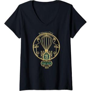 imageWomens Wicked Emerald City Hot Air Cafe VNeck TShirtBlack