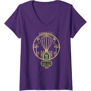 imageWomens Wicked Emerald City Hot Air Cafe VNeck TShirtPurple