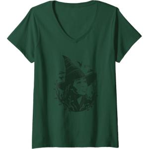 imageWomens Wicked For Good Elphaba Gaze VNeck TShirtDark Green