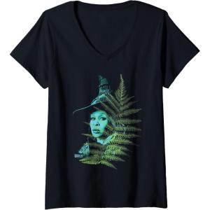 imageWomens Wicked For Good Elphaba Striking Portrait VNeck TShirtBlack