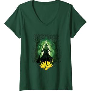 imageWomens Wicked For Good Elphaba Walk Through Oz VNeck TShirtDark Green