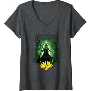 imageWomens Wicked For Good Elphaba Walk Through Oz VNeck TShirtDark Heather Grey
