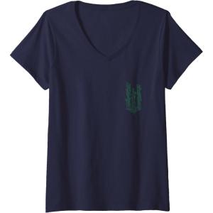 imageWomens Wicked For Good Enchanted Forest Front And Back VNeck TShirtNavy Blue