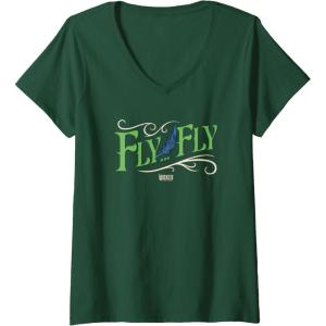 imageWomens Wicked For Good Fly Fly VNeck TShirtDark Green