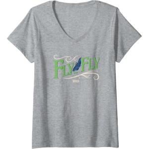 imageWomens Wicked For Good Fly Fly VNeck TShirtHeather Grey