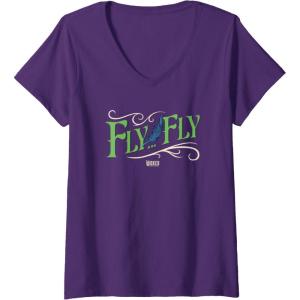 imageWomens Wicked For Good Fly Fly VNeck TShirtPurple