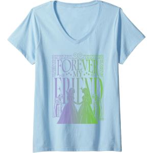 imageWomens Wicked For Good Forever My Friend Silhouettes VNeck TShirtBaby Blue