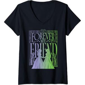 imageWomens Wicked For Good Forever My Friend Silhouettes VNeck TShirtBlack