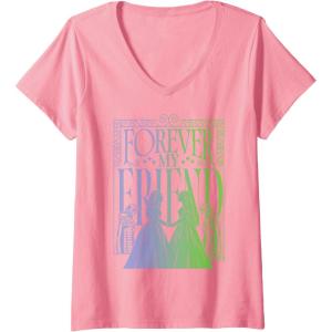 imageWomens Wicked For Good Forever My Friend Silhouettes VNeck TShirtPink