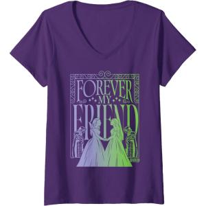 imageWomens Wicked For Good Forever My Friend Silhouettes VNeck TShirtPurple
