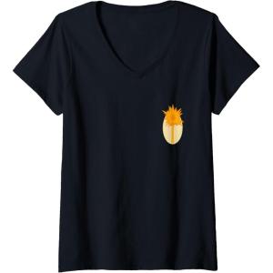 imageWomens Wicked For Good Glinda Gold Silhouette Front And Back VNeck TShirtBlack