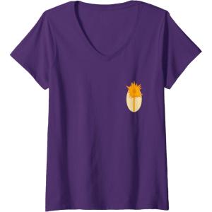 imageWomens Wicked For Good Glinda Gold Silhouette Front And Back VNeck TShirtPurple