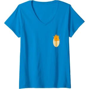 imageWomens Wicked For Good Glinda Gold Silhouette Front And Back VNeck TShirtSapphire Blue