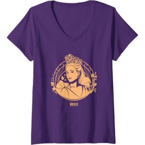 imageWomens Wicked For Good Glinda Golden Glow VNeck TShirtPurple