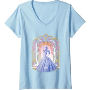 imageWomens Wicked For Good Glinda Shades of Blue VNeck TShirtBaby Blue