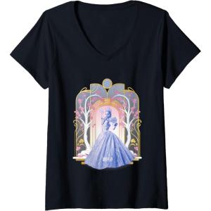 imageWomens Wicked For Good Glinda Shades of Blue VNeck TShirtBlack