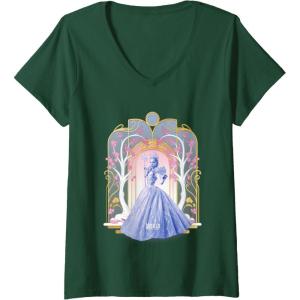 imageWomens Wicked For Good Glinda Shades of Blue VNeck TShirtDark Green