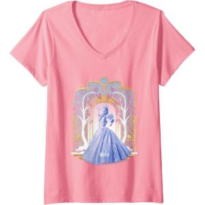 imageWomens Wicked For Good Glinda Shades of Blue VNeck TShirtPink