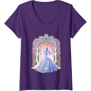 imageWomens Wicked For Good Glinda Shades of Blue VNeck TShirtPurple