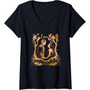 imageWomens Wicked For Good Glinda ampamp Fiyero To Wed VNeck TShirtBlack