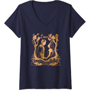 imageWomens Wicked For Good Glinda ampamp Fiyero To Wed VNeck TShirtNavy Blue