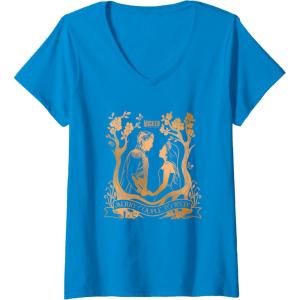 imageWomens Wicked For Good Glinda ampamp Fiyero To Wed VNeck TShirtSapphire Blue