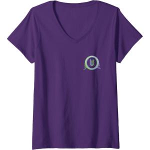 imageWomens Wicked For Good Glinda and Elphaba Friends Front ampamp Back VNeck TShirtPurple