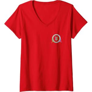 imageWomens Wicked For Good Glinda and Elphaba Friends Front ampamp Back VNeck TShirtRed