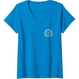 imageWomens Wicked For Good Glinda and Elphaba Friends Front ampamp Back VNeck TShirtSapphire Blue