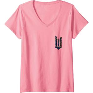 imageWomens Wicked For Good Ozian Pattern Logo Front And Back VNeck TShirtPink