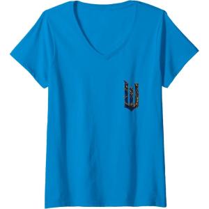 imageWomens Wicked For Good Ozian Pattern Logo Front And Back VNeck TShirtSapphire Blue