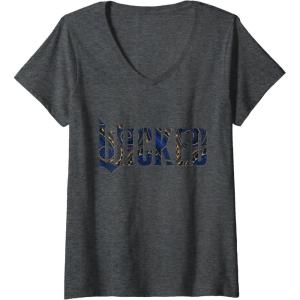 imageWomens Wicked For Good Ozian Pattern Logo VNeck TShirtDark Heather Grey