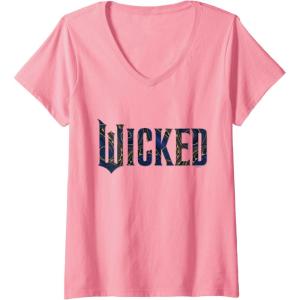 imageWomens Wicked For Good Ozian Pattern Logo VNeck TShirtPink