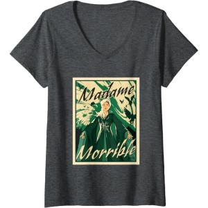 imageWomens Wicked For Good The Might of Morrible VNeck TShirtDark Heather Grey
