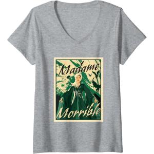 imageWomens Wicked For Good The Might of Morrible VNeck TShirtHeather Grey