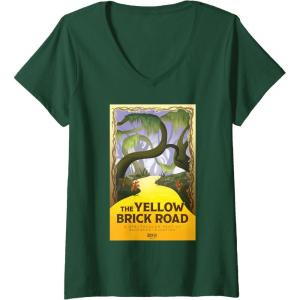 imageWomens Wicked For Good The Yellow Brick Road Journey VNeck TShirtDark Green