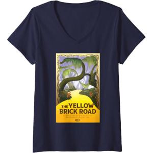 imageWomens Wicked For Good The Yellow Brick Road Journey VNeck TShirtNavy Blue