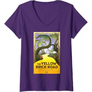 imageWomens Wicked For Good The Yellow Brick Road Journey VNeck TShirtPurple