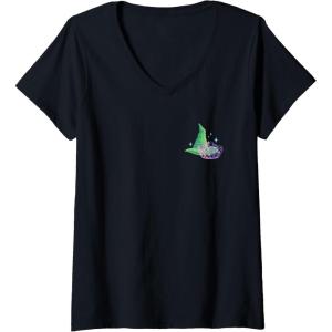 imageWomens Wicked For Good Two Halves of the Whole Heart Front ampamp Back VNeck TShirtBlack